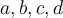 a,b,c,d