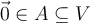 \vec{0}\in A \subseteq V
